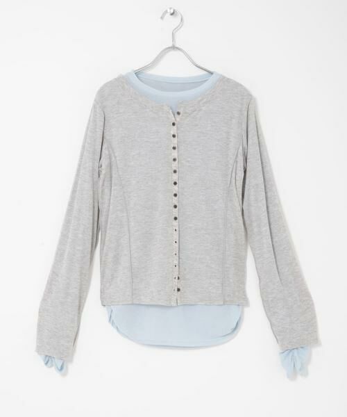 KBF / ケービーエフ Tシャツ | バイカラーレイヤードカットソー | 詳細17