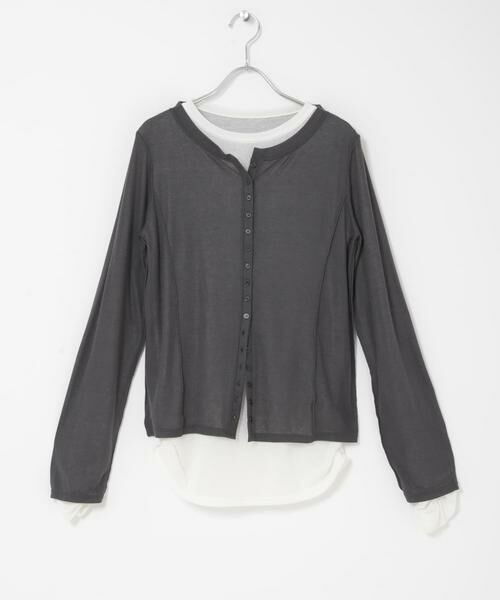 KBF / ケービーエフ Tシャツ | バイカラーレイヤードカットソー | 詳細30