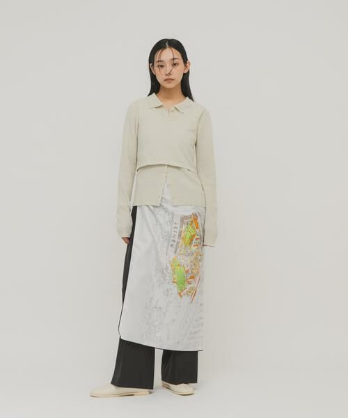 KBF / ケービーエフ ニット・セーター | 『一部WEB限定カラー』ミニブークレレイヤードニットシャツ | 詳細6