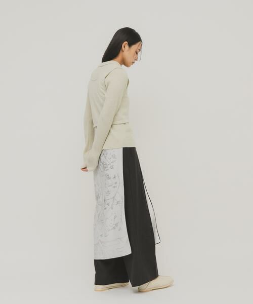 KBF / ケービーエフ ニット・セーター | 『一部WEB限定カラー』ミニブークレレイヤードニットシャツ | 詳細7