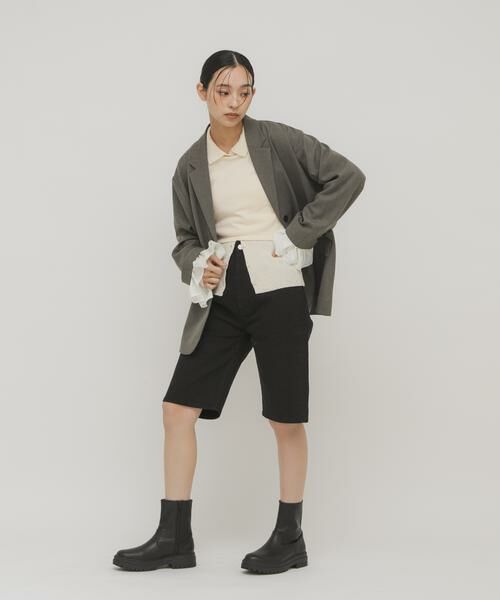KBF / ケービーエフ ニット・セーター | 『一部WEB限定カラー』ミニブークレレイヤードニットシャツ | 詳細25