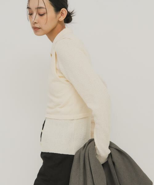 KBF / ケービーエフ ニット・セーター | 『一部WEB限定カラー』ミニブークレレイヤードニットシャツ | 詳細27