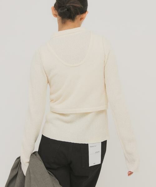 KBF / ケービーエフ ニット・セーター | 『一部WEB限定カラー』ミニブークレレイヤードニットシャツ | 詳細28