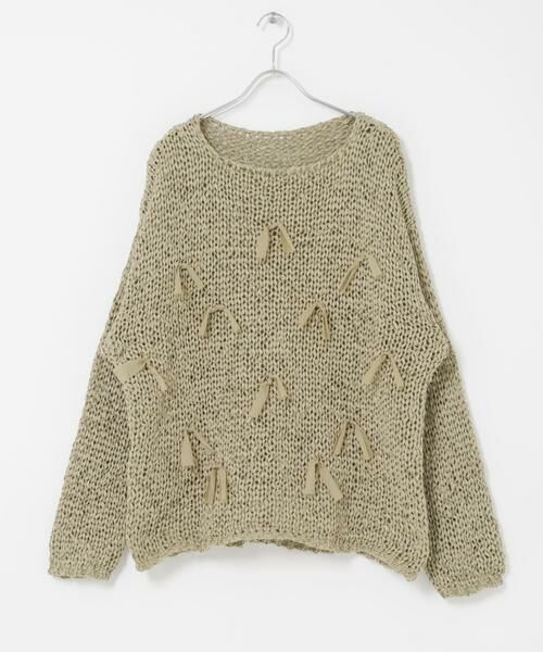 KBF / ケービーエフ ニット・セーター | テープヤーンリボンオーバーニット | 詳細7