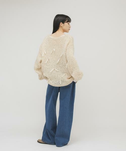 KBF / ケービーエフ ニット・セーター | テープヤーンリボンオーバーニット | 詳細22