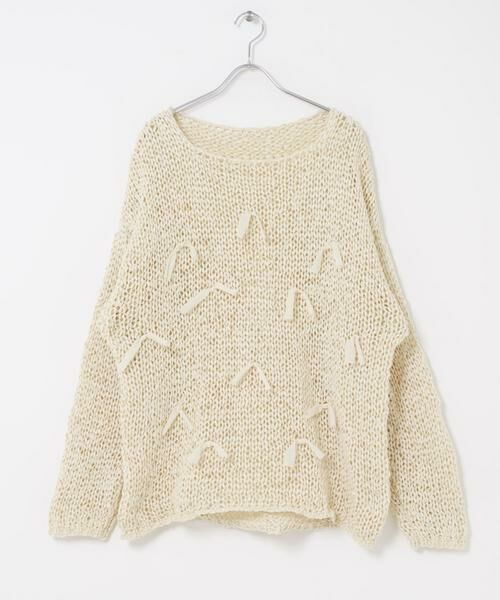 KBF / ケービーエフ ニット・セーター | テープヤーンリボンオーバーニット | 詳細23