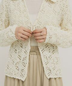 KBF / ケービーエフ ニット・セーター | クロシェレースニットシャツ