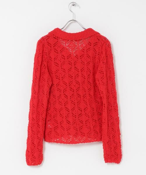 KBF / ケービーエフ ニット・セーター | クロシェレースニットシャツ | 詳細10