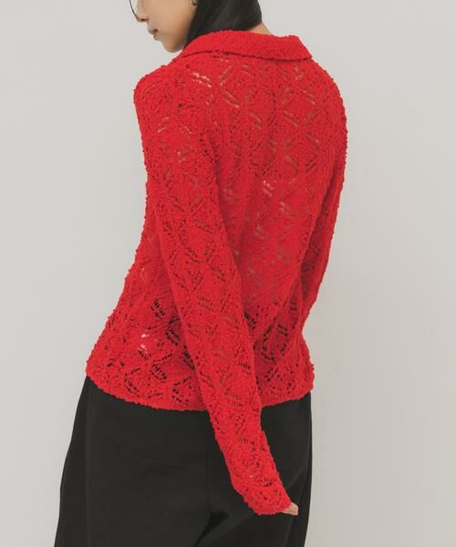 KBF / ケービーエフ ニット・セーター | クロシェレースニットシャツ | 詳細4