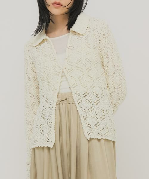 KBF / ケービーエフ ニット・セーター | クロシェレースニットシャツ | 詳細12