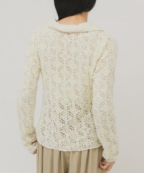 KBF / ケービーエフ ニット・セーター | クロシェレースニットシャツ | 詳細14