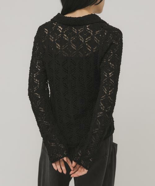 KBF / ケービーエフ ニット・セーター | クロシェレースニットシャツ | 詳細22