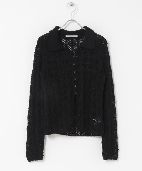 KBF / ケービーエフ ニット・セーター | クロシェレースニットシャツ | 詳細27