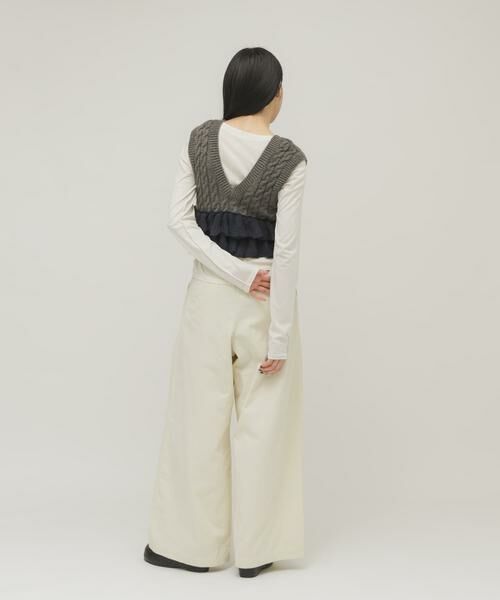 KBF / ケービーエフ ニット・セーター | 2WAYフリルニットベスト | 詳細5