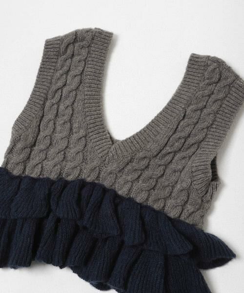 KBF / ケービーエフ ニット・セーター | 2WAYフリルニットベスト | 詳細9
