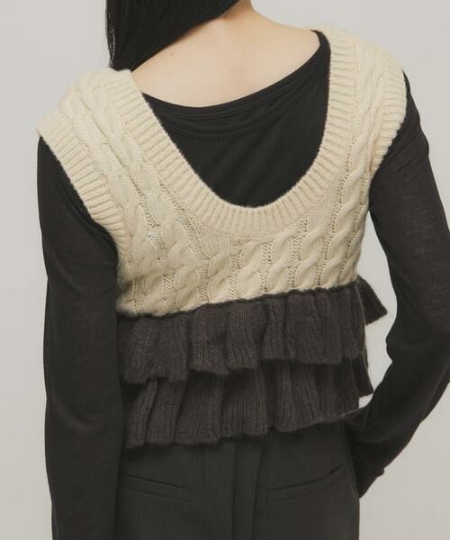 KBF / ケービーエフ ニット・セーター | 2WAYフリルニットベスト | 詳細16