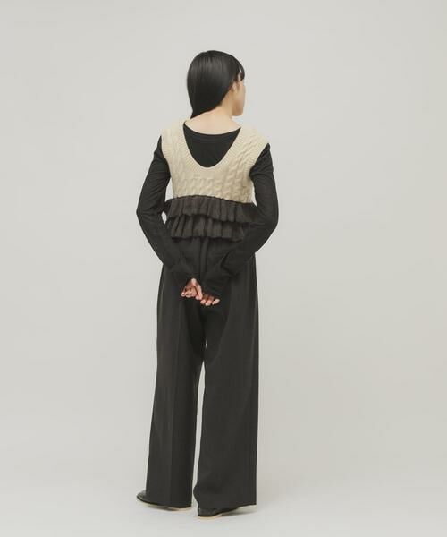 KBF / ケービーエフ ニット・セーター | 2WAYフリルニットベスト | 詳細18