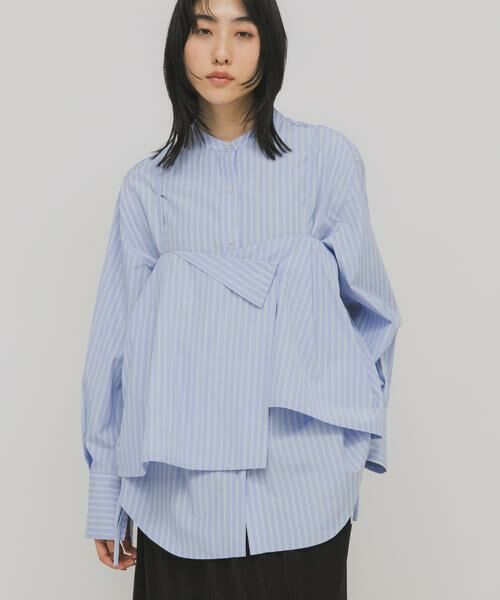 KBF / ケービーエフ シャツ・ブラウス | スカートビスチェSETシャツ（ブルー系その他）