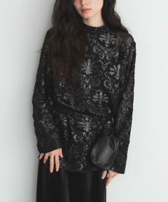 KBF / ケービーエフ シャツ・ブラウス | チュールジャガードブラウス