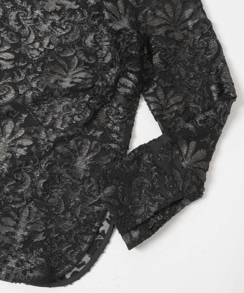 KBF / ケービーエフ シャツ・ブラウス | チュールジャガードブラウス | 詳細20