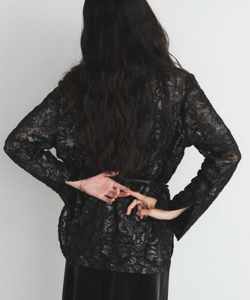 KBF / ケービーエフ シャツ・ブラウス | チュールジャガードブラウス | 詳細13