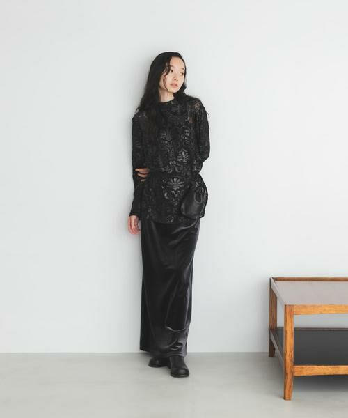 KBF / ケービーエフ シャツ・ブラウス | チュールジャガードブラウス | 詳細15