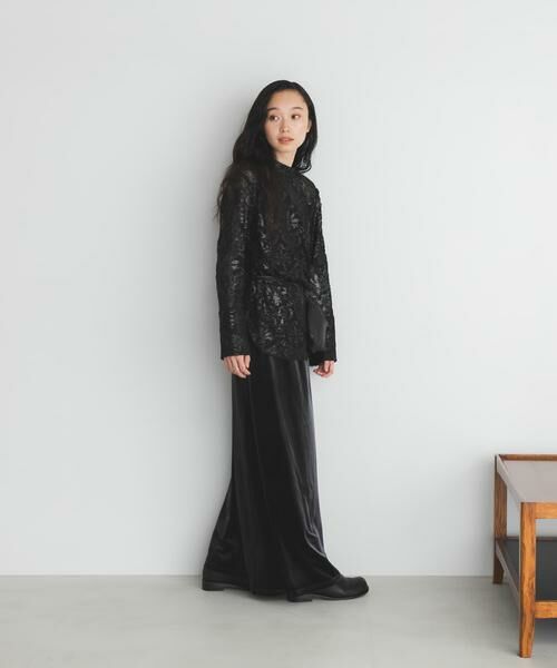 KBF / ケービーエフ シャツ・ブラウス | チュールジャガードブラウス | 詳細16