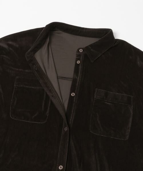 KBF / ケービーエフ シャツ・ブラウス | シアーベロアルーズシャツ | 詳細9