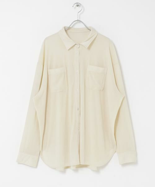 KBF / ケービーエフ シャツ・ブラウス | シアーベロアルーズシャツ | 詳細21