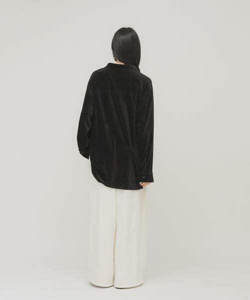 KBF / ケービーエフ シャツ・ブラウス | シアーベロアルーズシャツ | 詳細29