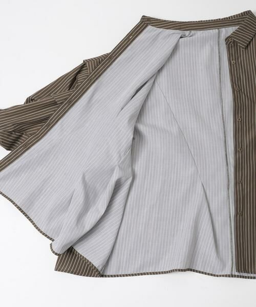 KBF / ケービーエフ シャツ・ブラウス | ランダムタックデザインストライプシャツ | 詳細11