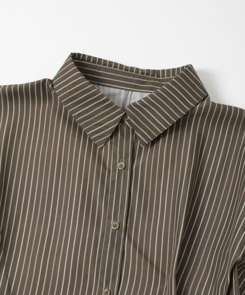 KBF / ケービーエフ シャツ・ブラウス | ランダムタックデザインストライプシャツ | 詳細9