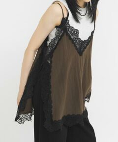 KBF / ケービーエフ キャミソール・チューブトップ | 『一部WEB限定カラー』ヴィンテージライクレースキャミソール