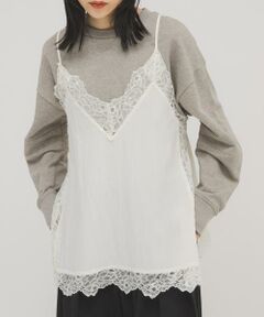 KBF / ケービーエフ キャミソール・チューブトップ | ヴィンテージライクレースキャミソール