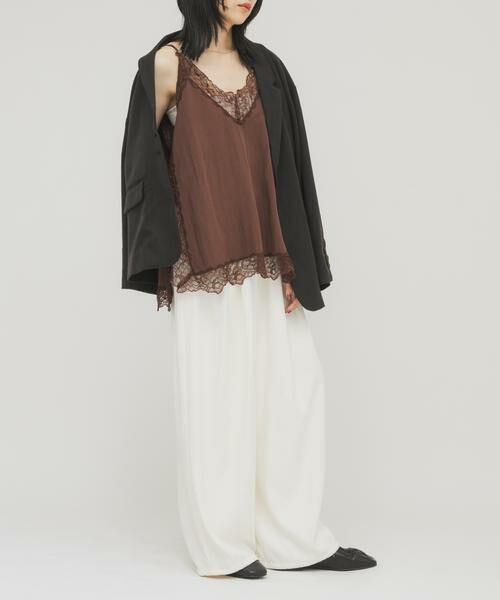 KBF / ケービーエフ キャミソール・チューブトップ | ヴィンテージライクレースキャミソール | 詳細2