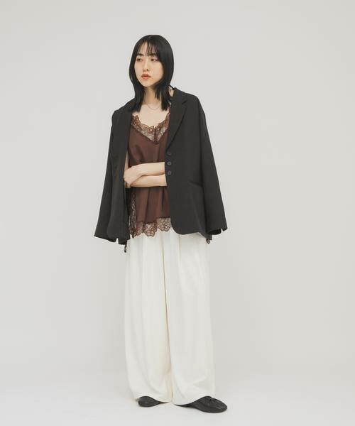 KBF / ケービーエフ キャミソール・チューブトップ | ヴィンテージライクレースキャミソール | 詳細3