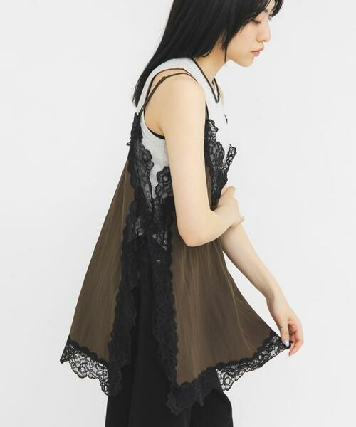 KBF / ケービーエフ キャミソール・チューブトップ | 『一部WEB限定カラー』ヴィンテージライクレースキャミソール | 詳細13