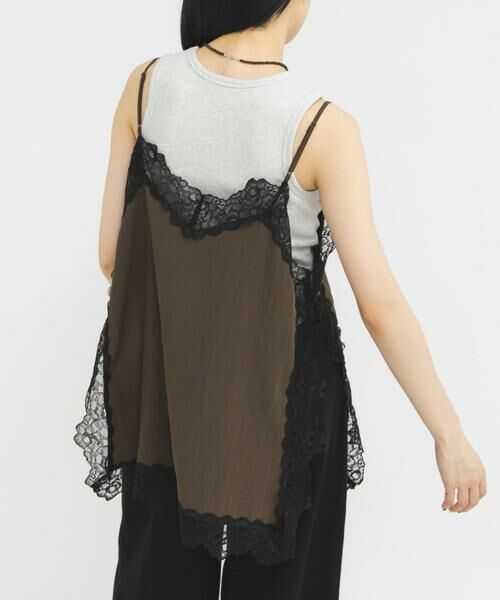KBF / ケービーエフ キャミソール・チューブトップ | 『一部WEB限定カラー』ヴィンテージライクレースキャミソール | 詳細14