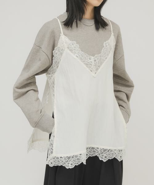 KBF / ケービーエフ キャミソール・チューブトップ | ヴィンテージライクレースキャミソール | 詳細9