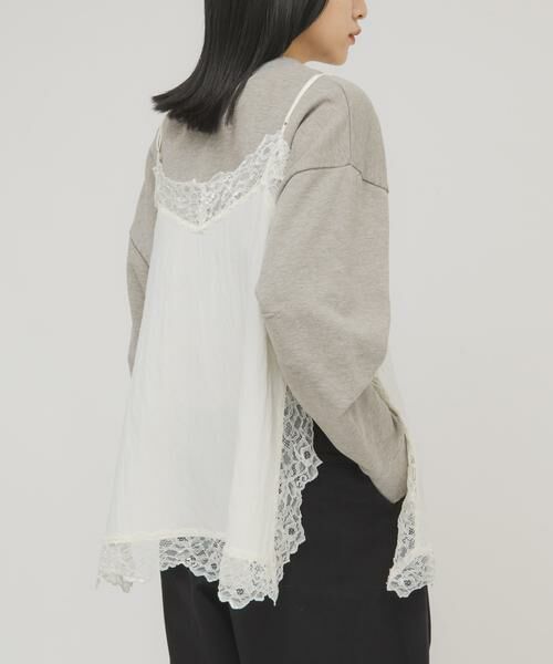 KBF / ケービーエフ キャミソール・チューブトップ | ヴィンテージライクレースキャミソール | 詳細11