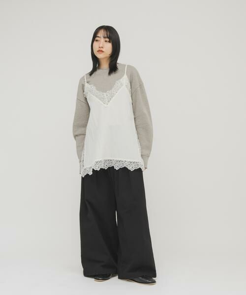 KBF / ケービーエフ キャミソール・チューブトップ | ヴィンテージライクレースキャミソール | 詳細13