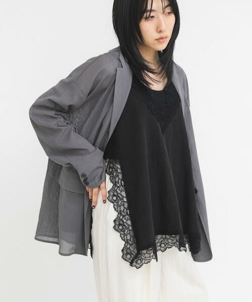 KBF / ケービーエフ キャミソール・チューブトップ | 『一部WEB限定カラー』ヴィンテージライクレースキャミソール | 詳細29