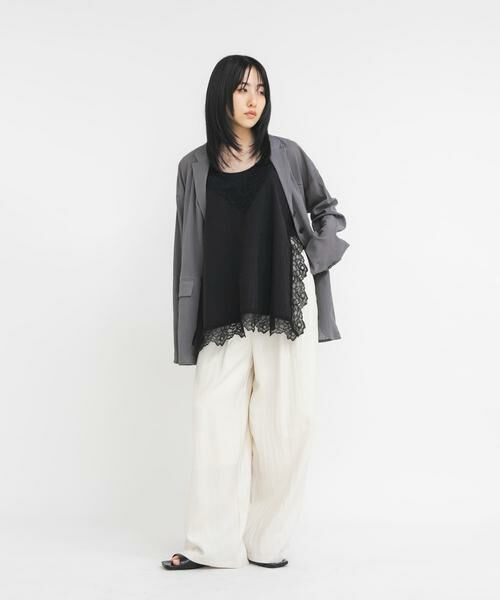 KBF / ケービーエフ キャミソール・チューブトップ | 『一部WEB限定カラー』ヴィンテージライクレースキャミソール | 詳細30