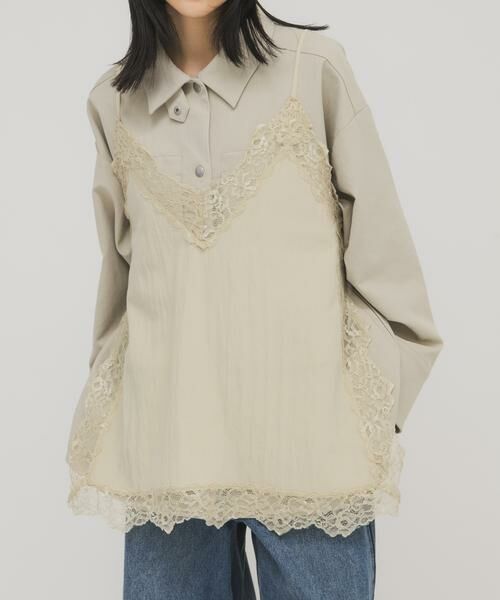 KBF / ケービーエフ キャミソール・チューブトップ | ヴィンテージライクレースキャミソール | 詳細18