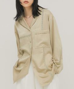 KBF / ケービーエフ シャツ・ブラウス | ルーズサテンシャツ