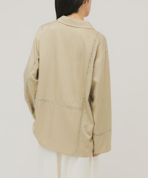 KBF / ケービーエフ シャツ・ブラウス | ルーズサテンシャツ | 詳細12