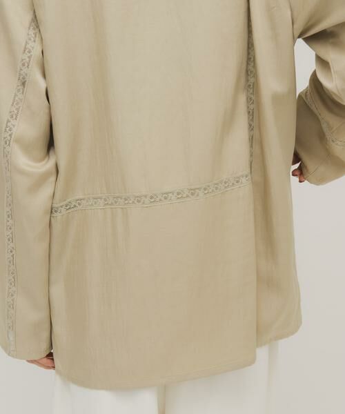 KBF / ケービーエフ シャツ・ブラウス | ルーズサテンシャツ | 詳細13