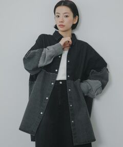 KBF / ケービーエフ シャツ・ブラウス | パッチワークBIGデニムシャツ