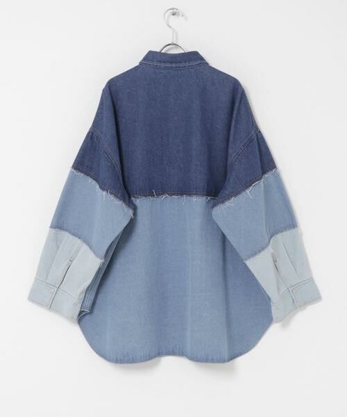 KBF / ケービーエフ シャツ・ブラウス | パッチワークBIGデニムシャツ | 詳細9