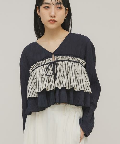 KBF / ケービーエフ シャツ・ブラウス | フリルレイヤードブラウス | 詳細2